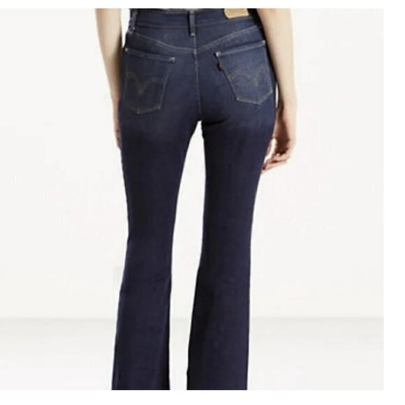 🔥051 Levi's 515 High Waist Bootcut Blue Jeans - Picture 3 of 12